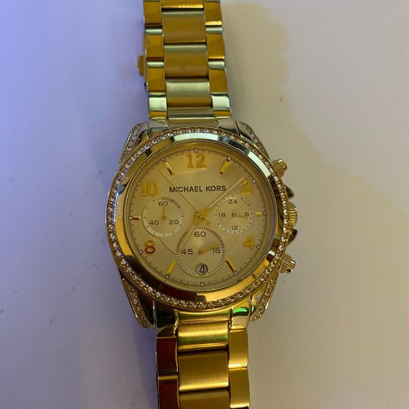 MICHAEL KORS Gold Tone Blair Glitz Watch - Picture 4 of 5